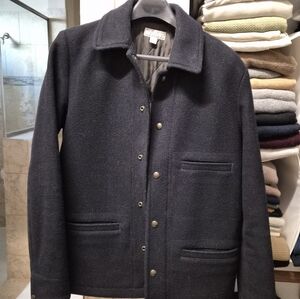 WALLACE AND BARNES J. Crew Dark Navy Wool SKIFF JACKET 03355 - Small, Thinsulate